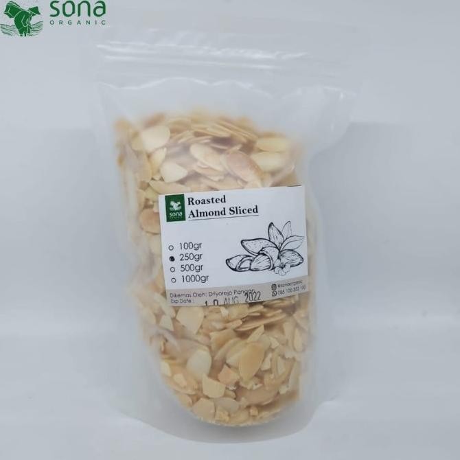

Roasted Almond Sliced 250gr - Sona - Kacang Almond Iris Panggang/Oven Berkualitas