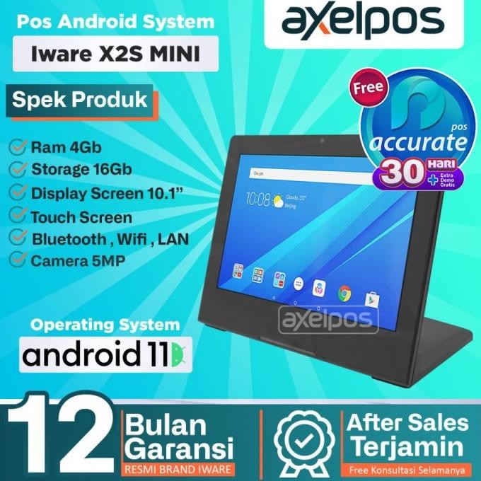 Mesin Kasir Pos all in One Dekstop Android Pos System Iware X2S 4/16GB