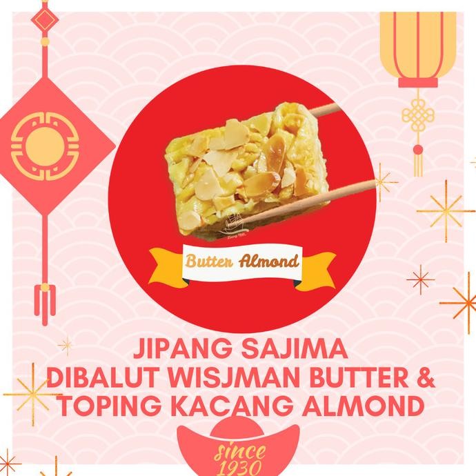 

20 PCS kue Jipang Sajima rasa rasa Butter Almond / Choco Cashew Berkualitas