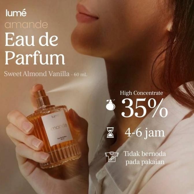 

Parfum Lume Amande Sweet Almond Vanilla EDP 60ml Perfume Lumecolors Parfum Wanita Tahan Lama Berkualitas