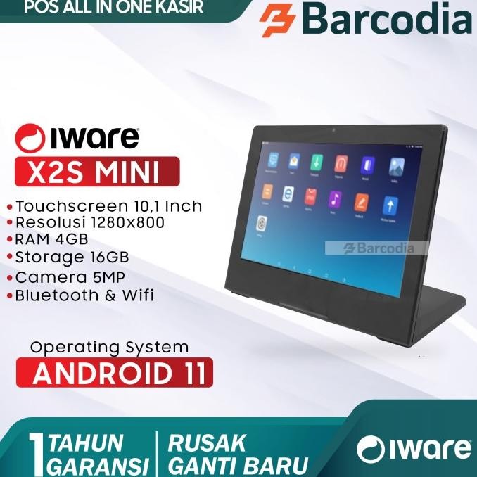 MESIN KASIR ANDROID ALL IN ONE POS TOUCHSCREEN IWARE X2S 4GB 16GB