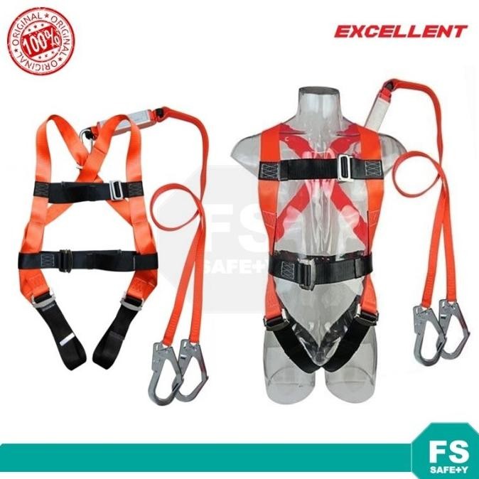 Sale Full Body Harness DOUBLE Hook Besar dengan Shock Absorber