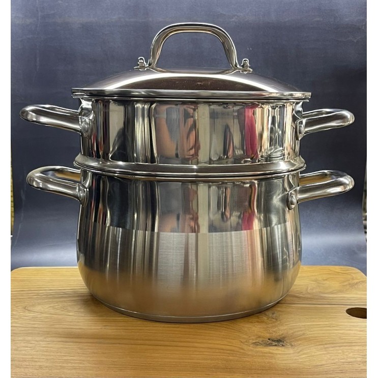 Panci Kukus Stainless 304 Dua Susun 26Cm