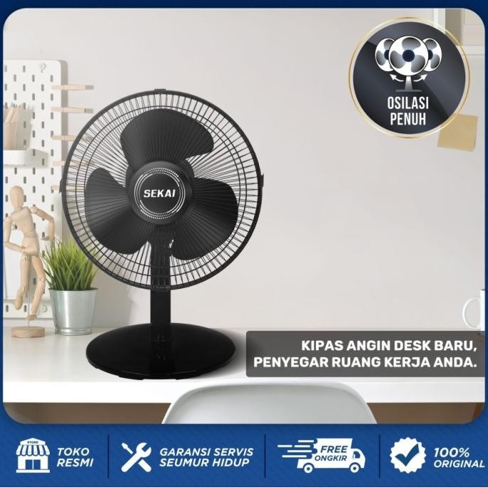 SEKAI Kipas Angin Duduk / Kipas Angin Meja 12 Inch - DFN 1217 H85S