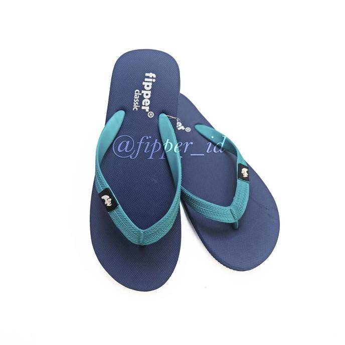 TERBARU [FIPPER CLASSIC] - NAVY/GREEN PHILIPS - SANDAL JEPIT PRIA & WANITA ORIGINAL 