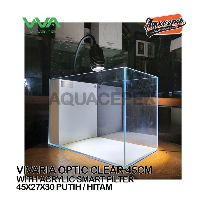 PRODUK TERBATAS VIVARIA OPTIC CLEAR 45CM WITH SMART FILTER AQUASCAPE AQUARIUM