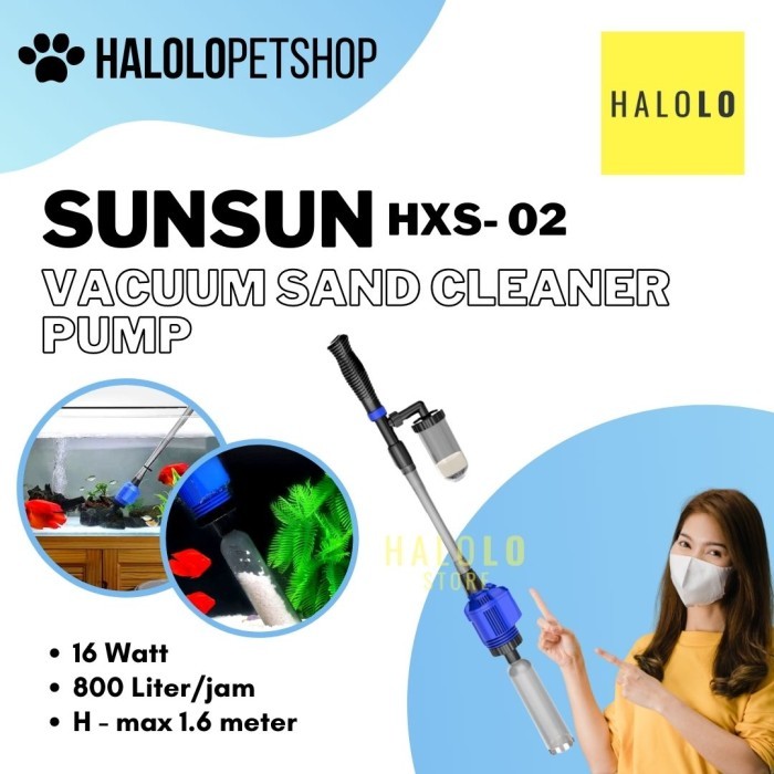 TERUJI Cleaner Pump Aquarium Penguras Air Sand Cleaner Vacum SUNSUN HXS-02