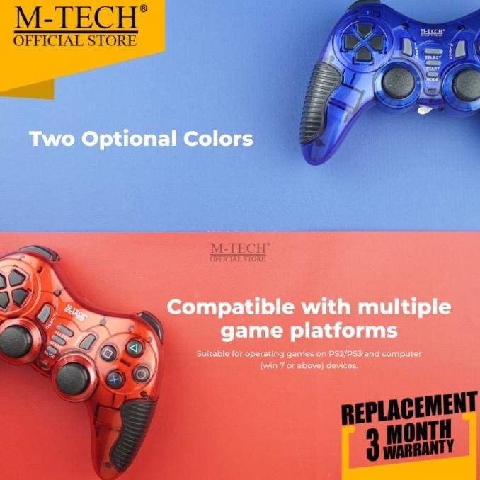 WIRELESS CONTROLLER STICK STIK JOYSTICK GAMEPAD PS2 PC K-ONE MTECH ASLI
