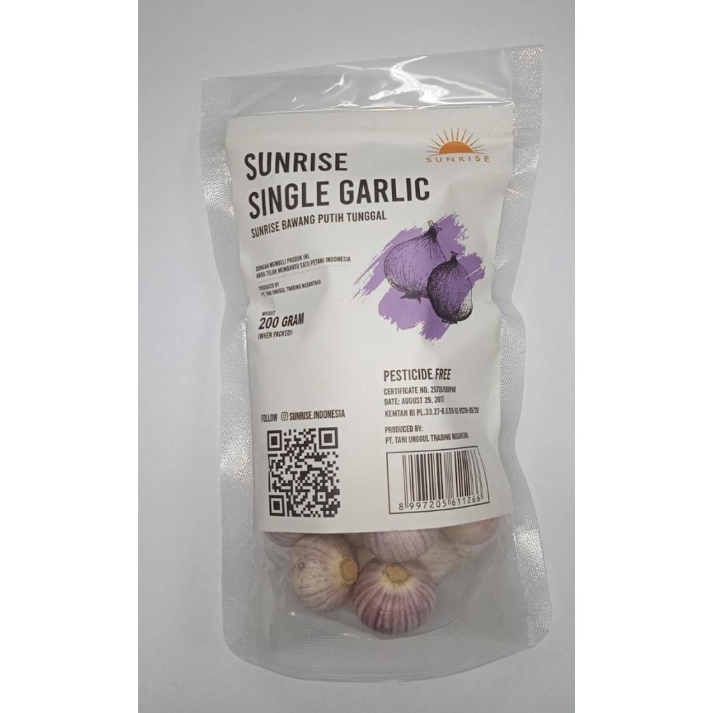 

SUNRISE BAWANG PUTIH TUNGGAL 200GR ORIGINAL