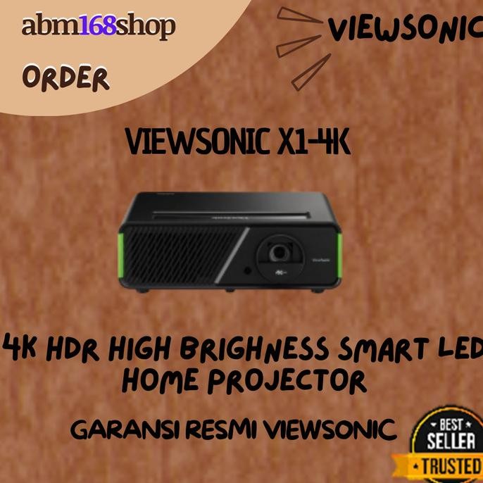 Proyektor ViewSonic X1-4K HDR High Brightness Smart LED Home Projector