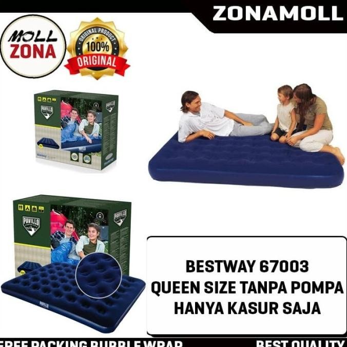diskon bestway kasur angin queen size besar 67374 matras karet + pompa