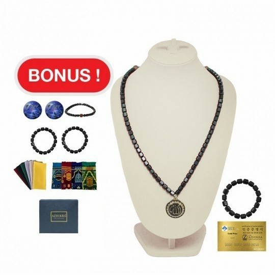 Best Seller Kalung Gelang Kesehatan Azhikra Ori - Tasbih Azikra Black Jade Azzikra