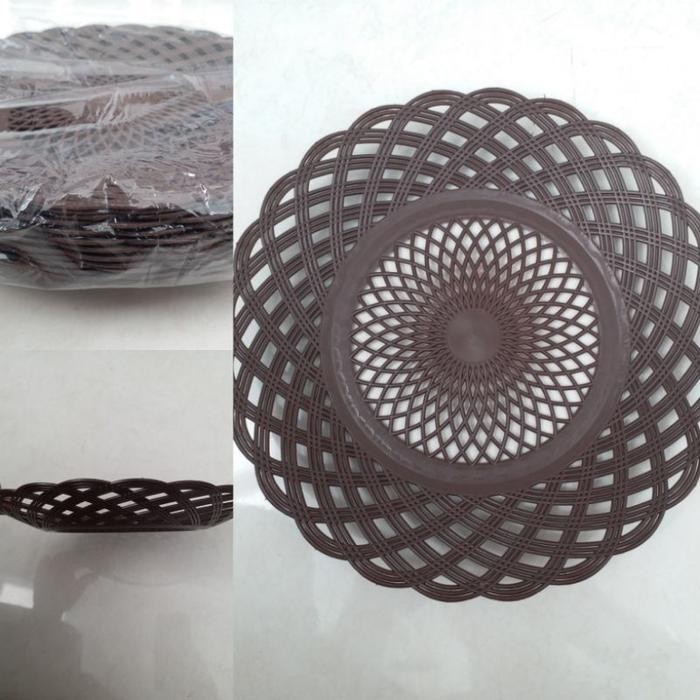Piring Plastik Rotan 3 Lusin - Lusinan 36 Pcs - Piring Plastik Serbaguna Kitchenware