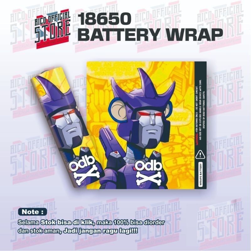

Terlaris Markasdecal Pelindung Baterai Stiker Wrap 18650 Muklay Dan Anti Gores Garskin Custom Case Laminasi Tebal COD