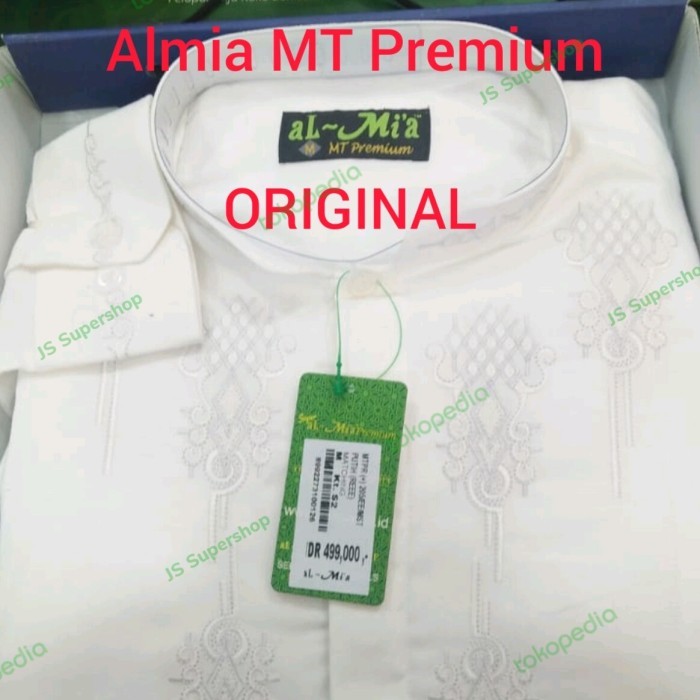 Terbaru Baju Koko Almia Al Mia Al-Mi'A Al-Mia Mt Lengan Panjang Putih Pria Promo