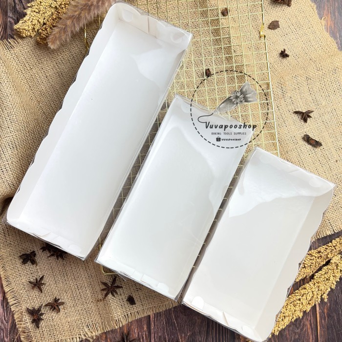 Dus Mika Putih isi 5pcs Dus Kue Bening Transparan Box Kue Brownies