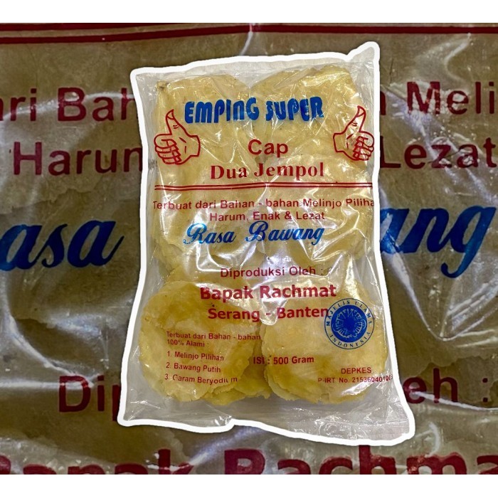 

Emping Super Cap Dua Jempol Rasa Bawang 500gr