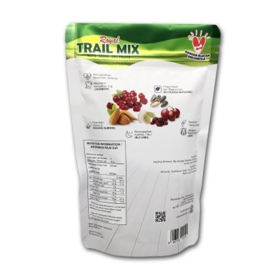 

ROASTED/TRAIL Mix FRUITS, NUTS and SEEDS 250 Gr