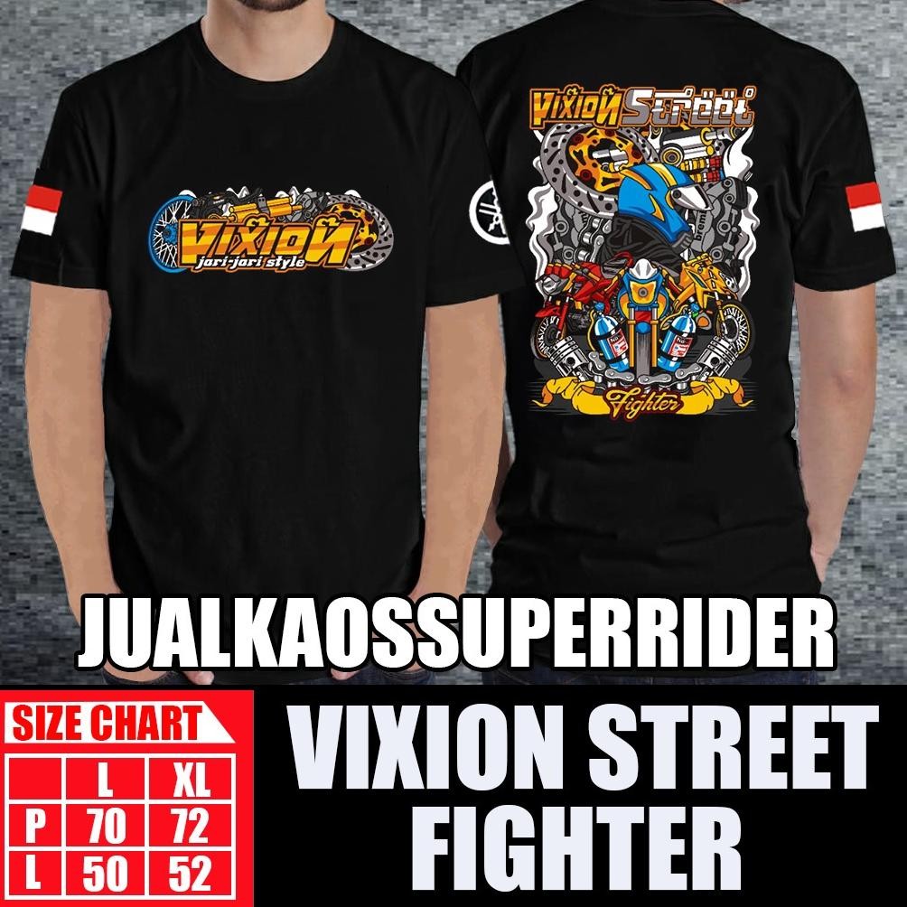 Promo Kaos Pria Vixion Street Fighter Black O&J Style
