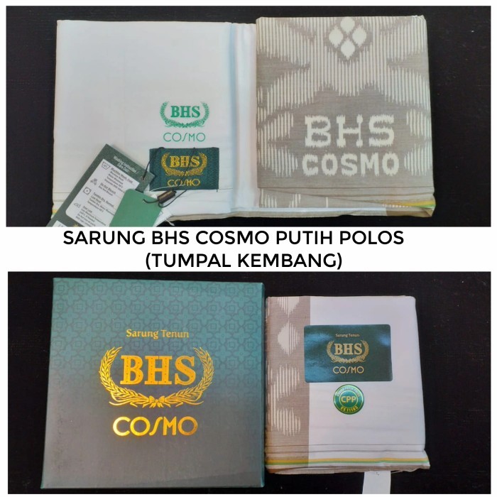 SARUNG BHS PUTIH POLOS MERCERICED MESRES ORIGINAL MURAH PREMIUM (ASLI)