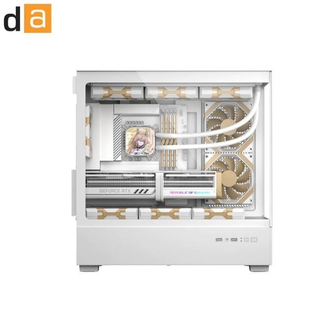 Casing PC Digital Alliance N30X2 M-ATX ITX Middle Tower Case Komputer Gaming Kaca Tempered Glass Met