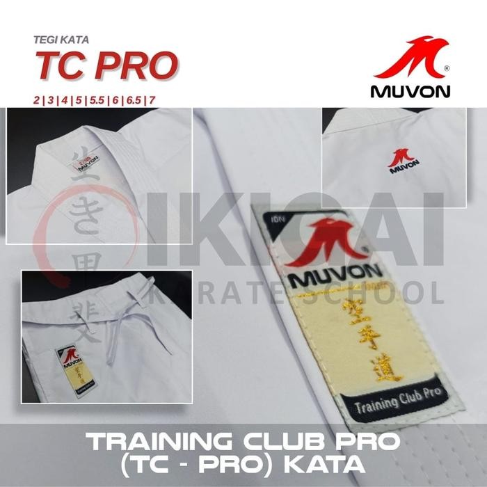 Promo.. Muvon Tc Pro Tegi Kata Seragam Karate Training Club Original