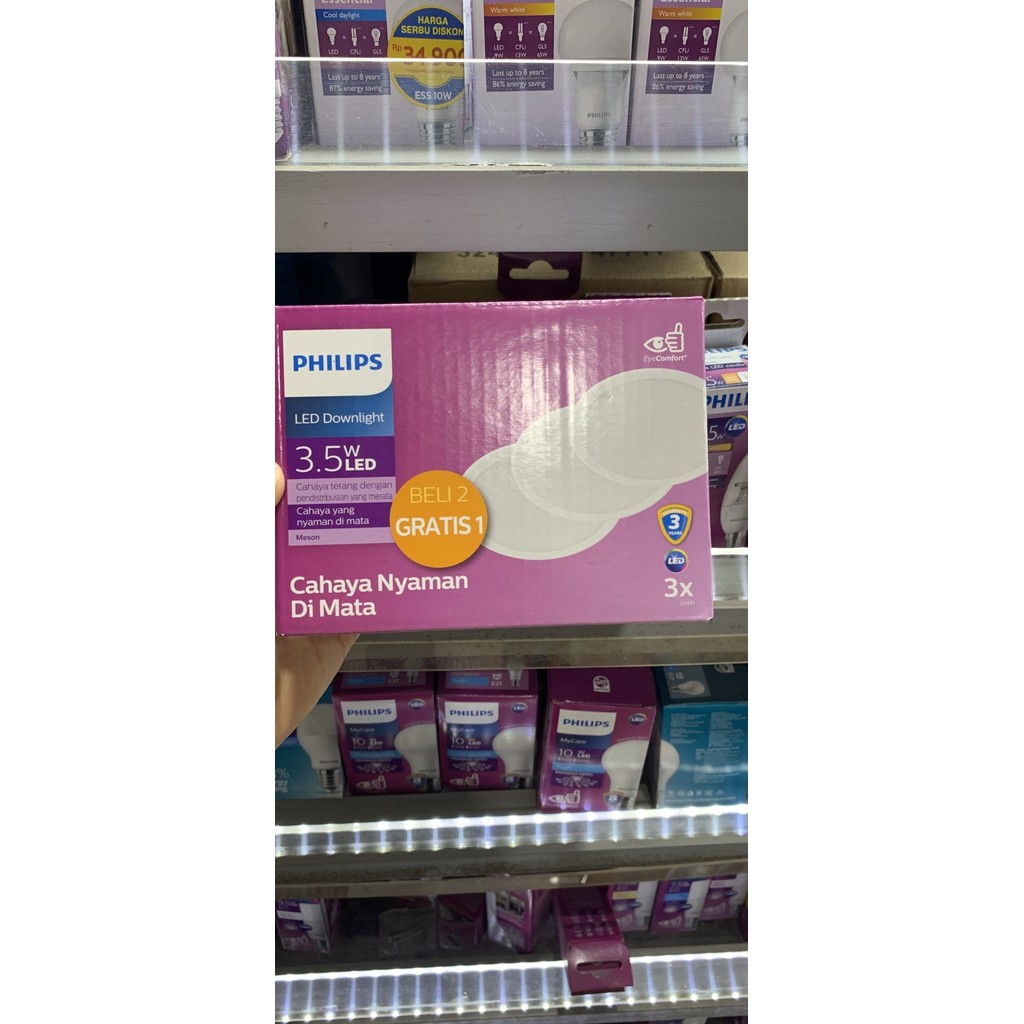 PAKET HEMAT MULTIPACK Downlight Meson Philips 3.5 Watt (Bulat)