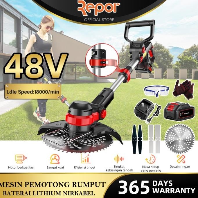 Mesin potong rumput Mesin Pemotong Rumput mesin rumput 12V/48V batera