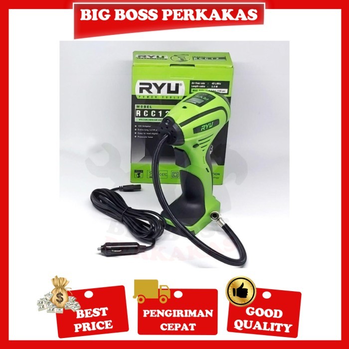 TEKIRO RYU RCC12 Pompa Angin Ban Mobil DC Mini Air Compressor 12V