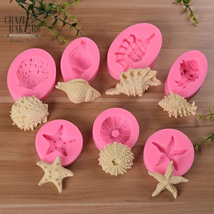 

BEST CETAKAN SILIKON FONDANT KERANG LAUT MARINE LIFE SHELL SILICONE MOLD