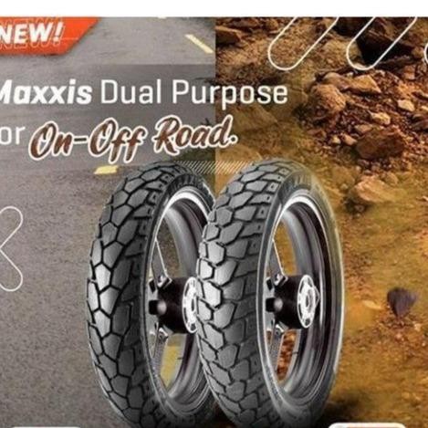 Maxxis 120 80 - 17 ON OFF ban luar motor semi trail M6240 japstyle dual purpose TL Ban Accessories