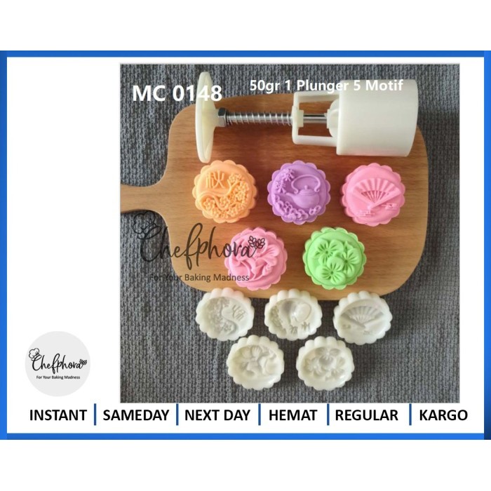 

TERLARIS CETAKAN MOONCAKE KUE BULAN NASTAR COOKIES SAGU SATRU TEAPOT 50GR MC148