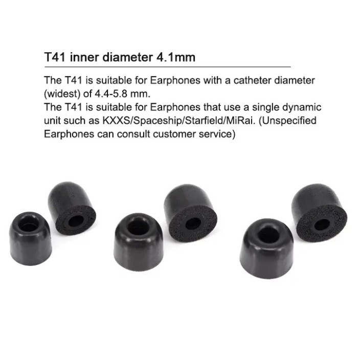 Moondrop Mis-Tip T41/T55 Memory Foam Sponge Tips Eartips Earpiece