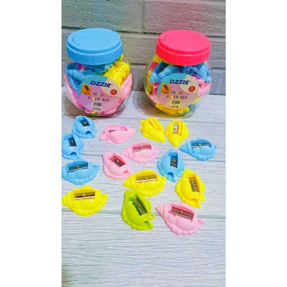 

New Arrival ( 24 Pcs ) Serutan Ongotan Rautan Pensil Toples Motif Karakter Lucu