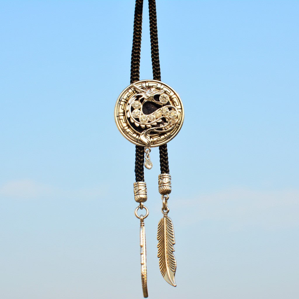 Korean Style New Men's Shirt Polo Tie Necklace Neck Strap Single gemstone setting Bolo Tie Ornament