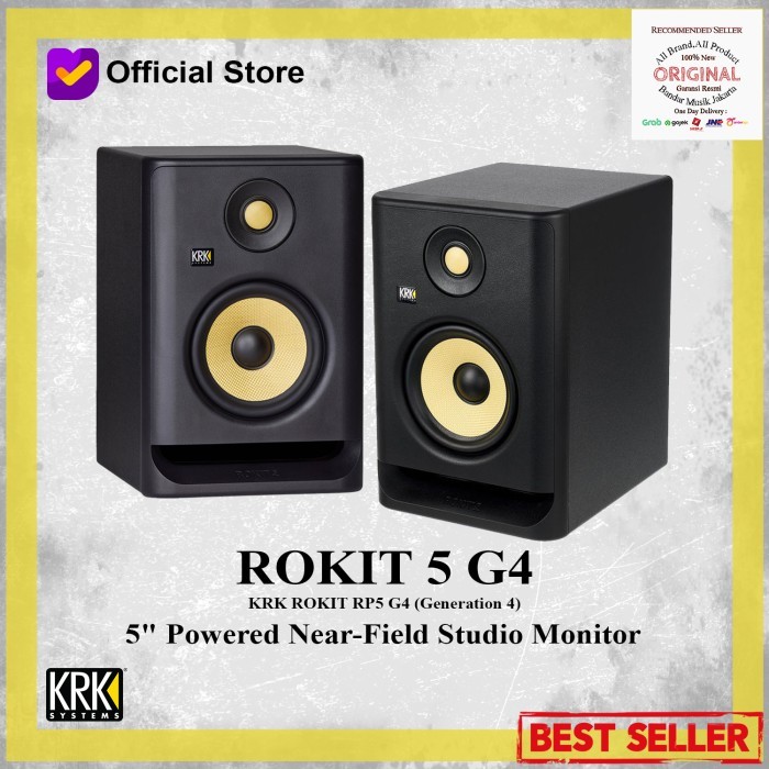 Krk Rokit 5 G4 Speaker Monitor Studio Flat,Bmj
