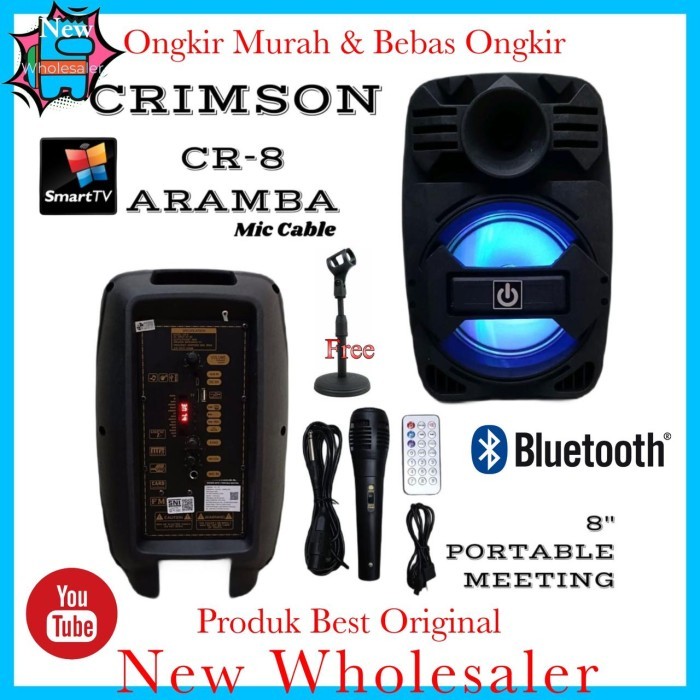 Speaker Aktif 8 Inch Crimson Cr8 Portable Aramba Karaoke Original