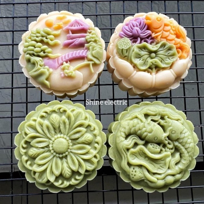 

BEST CETAKAN KUE BULAN 200GR KUIL FLOWER MOONCAKE 200 GRAM MOON CAKE 200 GR
