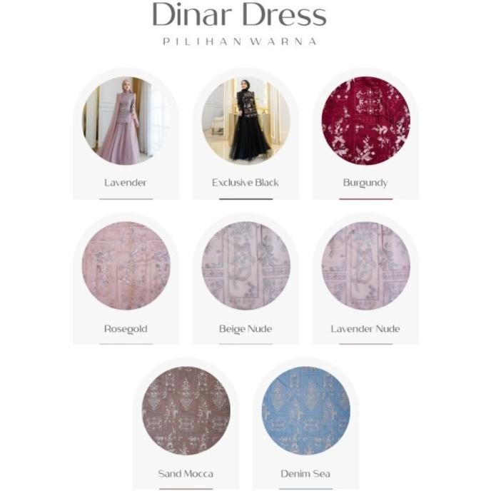 LYF OFFICIAL - DINAR DRESS - A LINE - GAUN - PANJANG - RESEPSI LAMARAN PREWED LEBARAN BUKBER - WANIT