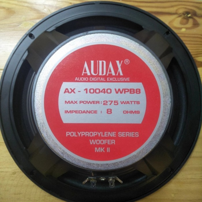 Speaker Woofer Audax 10 Inch Ax-10040 Wpb / Ax10040 / Ax 10040Wpb Orig