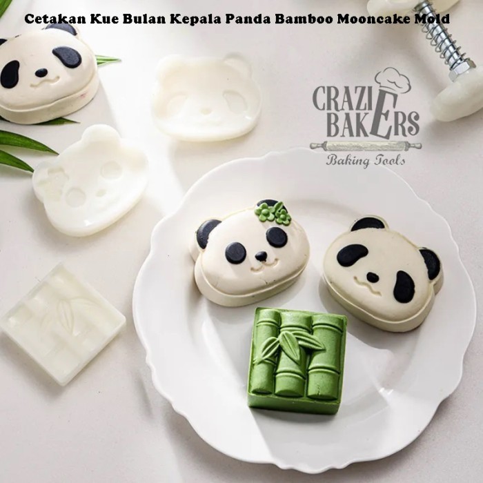 

TERMURAH CETAKAN KUE BULAN KEPALA PANDA BAMBOO MOONCAKE MOLD