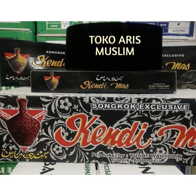 PECI/SONGKOK Hitam POLOS AC KENDI MAS , GROSIR isi (10pcs)BestQuality