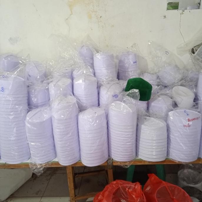 peci putih polos songkok putih peci asagofah peci haji kodian/20 pcs