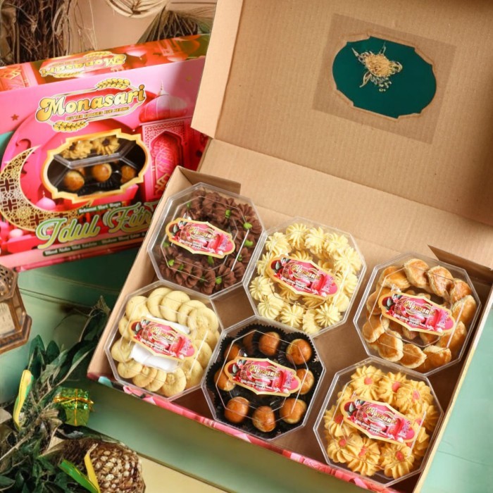 

New! Monasari kue kering - Paket kue lebaran - Bingkisan idul fitri - Toples Oval Idul Fitri