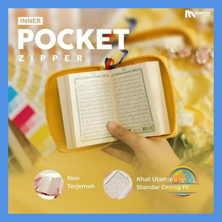 AL QURAN CANTIK KECIL WARNA WANITA RESLETING RASM USTMANI MADINAH A7