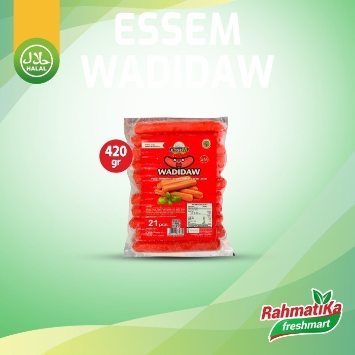 

Essem Wadidaw Sosis Kombinasi Sapi Ayam (SM) 420 gr Isi 21 Pcs (Merah)