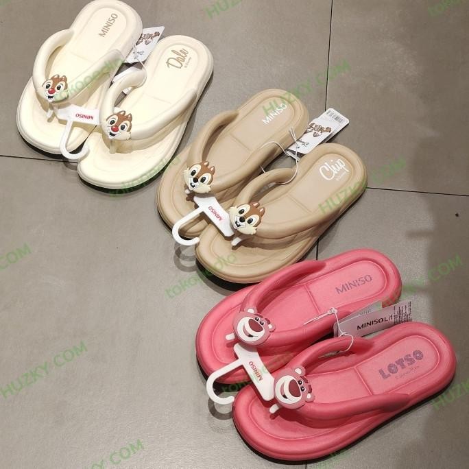 MINISO  Sandal Jepit Lucu DISNEY LOTSO, CHIP, DALE