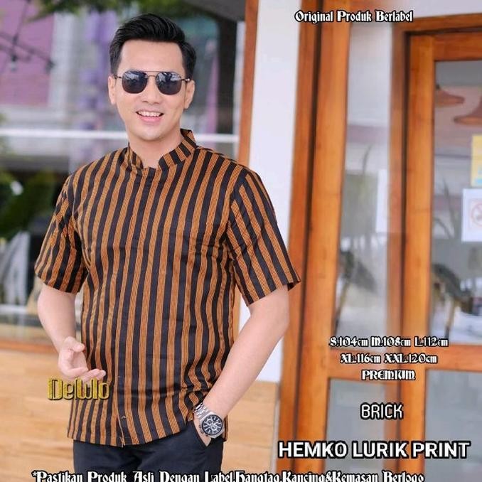 Kemeja Batik Lurik Pria Lengan Pendek Asli Pedan Kemeja Batik Pria Lengan Panjang Lurik Kerah Sangha