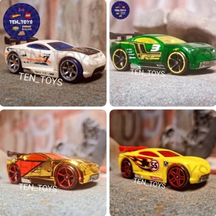 HOTWHEELS BEAT THAT ACCELERACERS POWER RAGE SILVER CHROME BLUE LOOSE