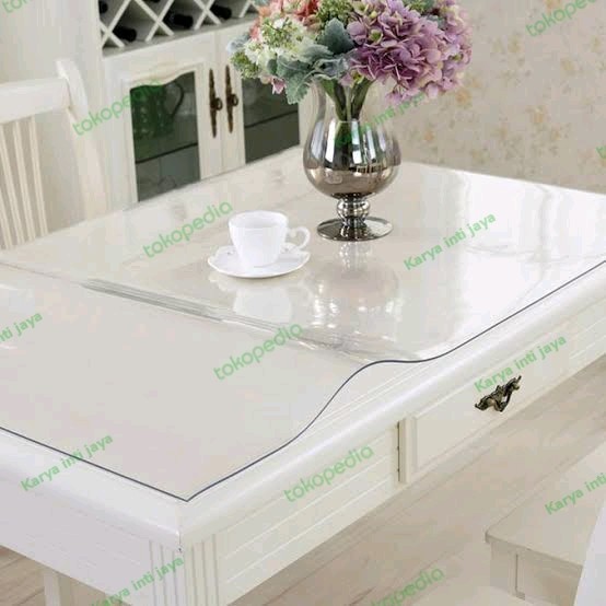 BEST TAPLAK MEJA ALAS MEJA PLASTIK PVC BENING TRANSPARAN 0,5MM 100CMX150CM